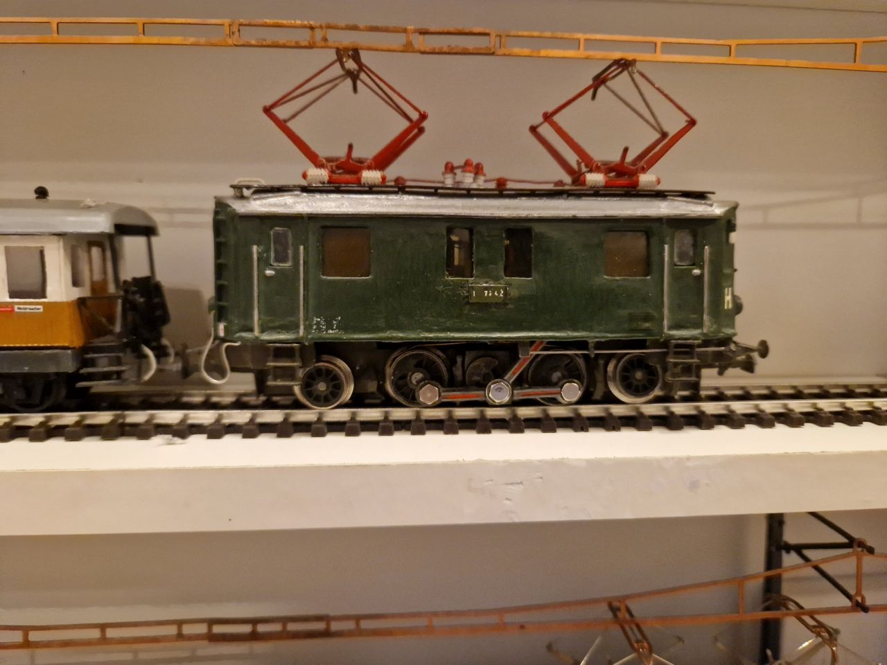 Modell einer Lokomotive in der Ausstellung